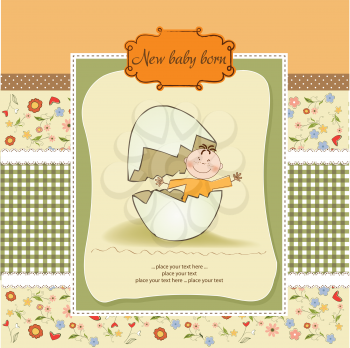 baby shower card in vector format