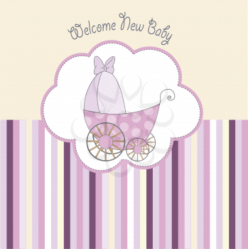 baby girl announcement card