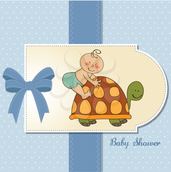 funny baby boy announcement card