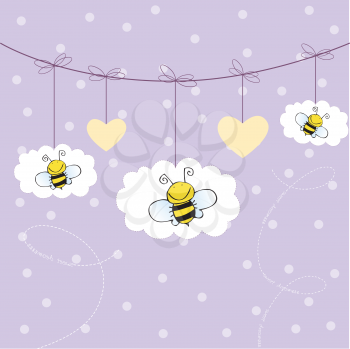 background with bees