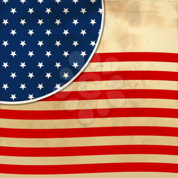 American flag background with stars symbolizing 4th july independence day, illustration in vector format