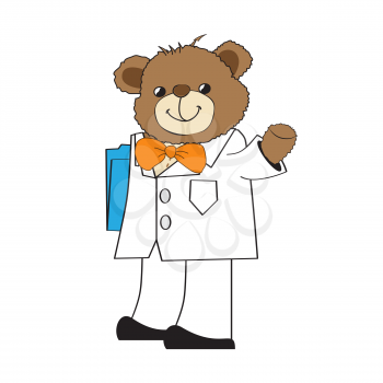 doctor teddy bear, illustration in vector format