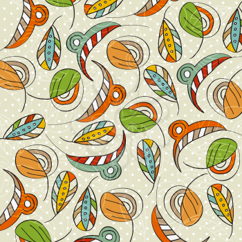  seamless pattern with leaf, illustration in vector format