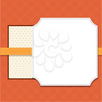 Cool template frame design for greeting card, vector illustration