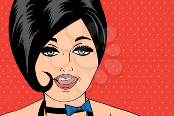 sexy horny woman in comic style, xxx vector illustration