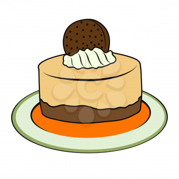 doodle cupcake, vector format eps10