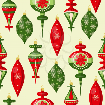 Christmas seamless pattern with balls