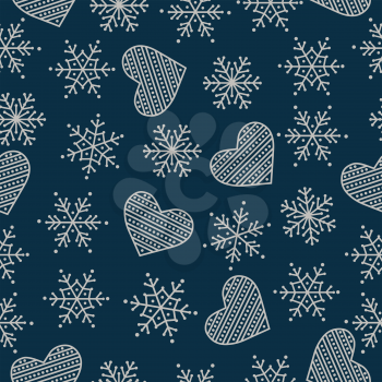 Christmas seamless pattern. Christmas background. Christmas wrapping paper. Flat design. Vector