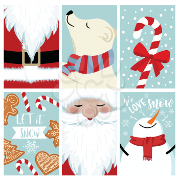 Christmas sale card collection, isolated items