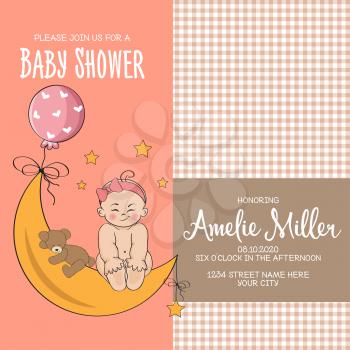 baby girl shower card 