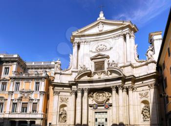 Great church in center of Rome - Eternal City, Rome. Italy