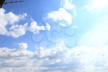 Beautiful summer sky with white clouds.