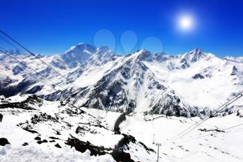 Beautiful view of mountains in the Elbrus area.Europe 