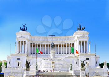 Venice Square in Rome, and the Monument of Victor Emmanuel . Italy