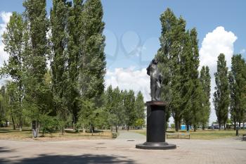 Monuments of Pushkin A.S. Pushkinskaya Quay. Taganrog. Russia