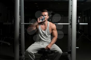Fit Man Drinking Water
