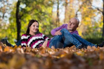 Beautiful Couple In The Park