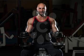 Portrait Of A Physically Fit Mature Man In A Healthy Club