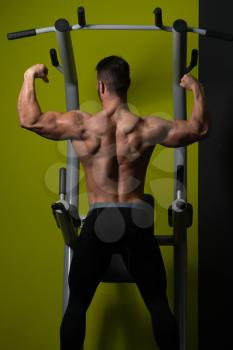 Portrait Of A Young Physically Fit Man Showing His Well Trained Body - Muscular Athletic Bodybuilder Fitness Model Posing After Exercises