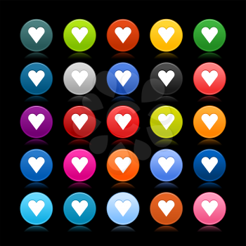 Royalty Free Clipart Image of Heart Icons