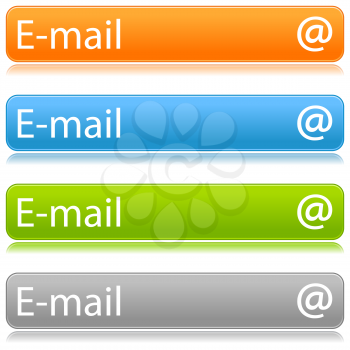 Royalty Free Clipart Image of a Set of Email Icons