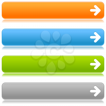 Royalty Free Clipart Image of a Set of Arrow Buttons