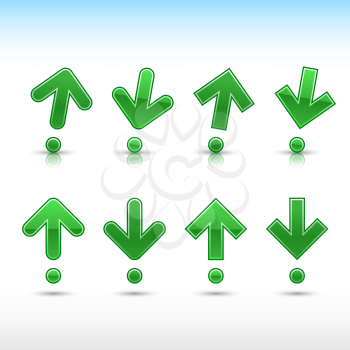 Royalty Free Clipart Image of a Set of Arrows