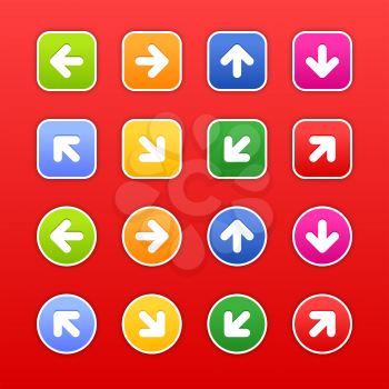 Royalty Free Clipart Image of a Set of Arrow Icons