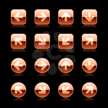 Royalty Free Clipart Image of a Set of Arrow Icons