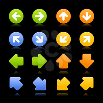 Royalty Free Clipart Image of a Set of Arrow Icons