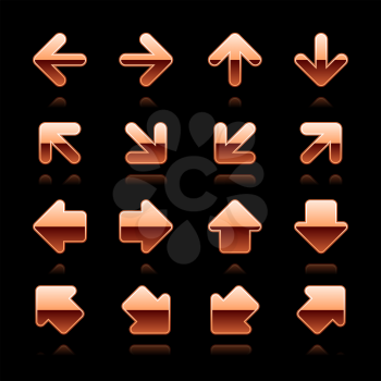 Royalty Free Clipart Image of a Set of Arrows