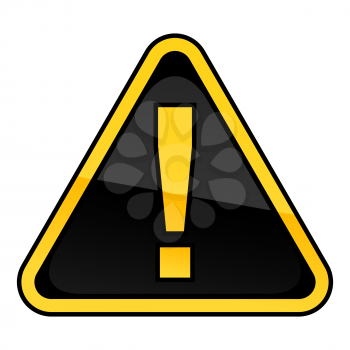 Royalty Free Clipart Image of an Attention Sign