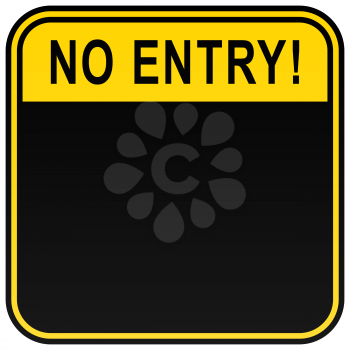 Royalty Free Clipart Image of a No Entry Sign