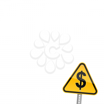 Royalty Free Clipart Image of a Dollar Sign