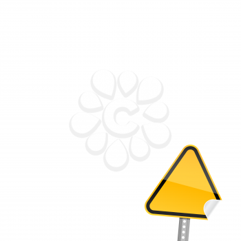 Royalty Free Clipart Image of a Blank Road Sign