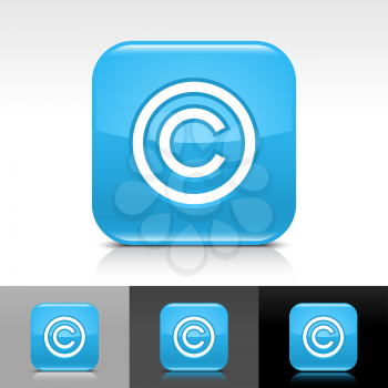 Royalty Free Clipart Image of a Set of Copyright Icons