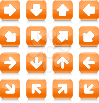 Royalty Free Clipart Image of a Set of Arrow Buttons