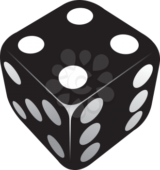 Royalty Free Clipart Image of One Die
