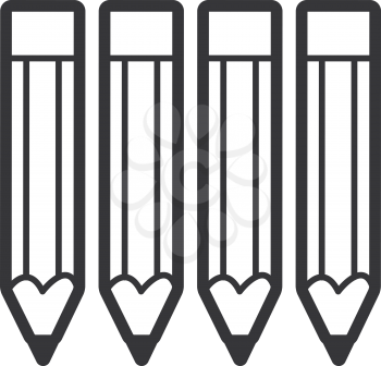 Royalty Free Clipart Image of Pencils