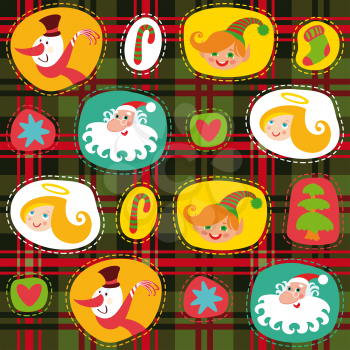 Christmas tartan, plaid pattern vector background, wrapping paper