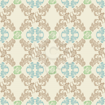 Vector. Seamless floral pattern, background, design element