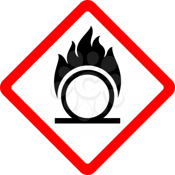 Oxidising-new safety symbol, vector illustration