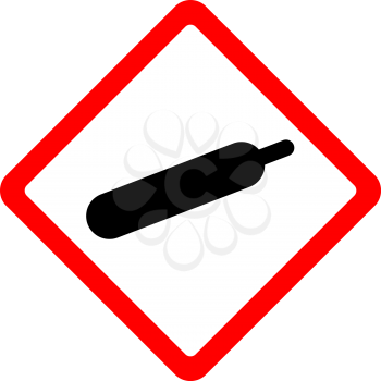 Gas under pressure, new safety symbol, vector illustration
