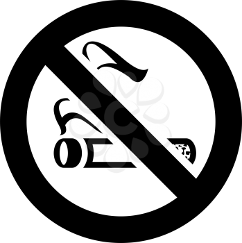 No smoking black sign on a white background