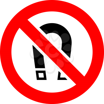Prohibition sign. Black forbidden symbol in red round shape