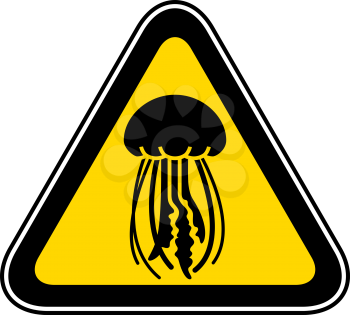Triangular yellow Warning Hazard Symbol, vector illustration