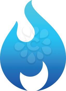 Fire flames, new blue icon, vector illustration