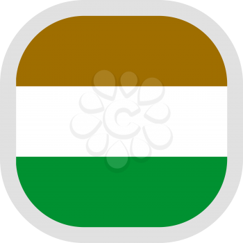 Flag of Transkei. Rounded square icon on white background, vector illustration.
