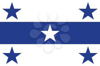 Flag of Gambier islands. Rectangular shape icon on white background, vector illustration.