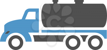 Tank car - gray blue icon isolated on white background
